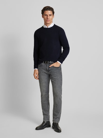 Peek & Cloppenburg Christian Berg MenStrickpullover mit Rundhalsausschnitt in marine
