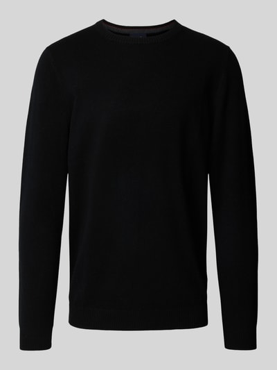 Peek & Cloppenburg Christian Berg MenStrickpullover Mit Rundhalsausschnitt In Black