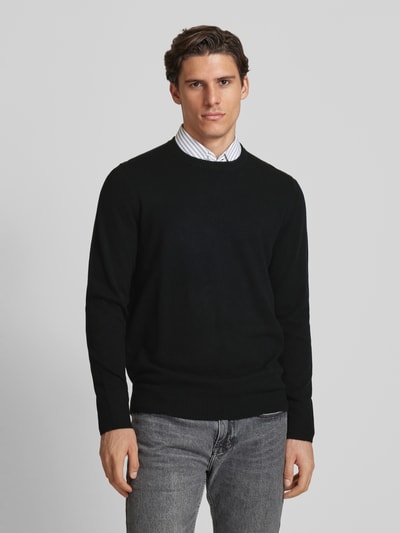 Peek & Cloppenburg Christian Berg MenStrickpullover Mit Rundhalsausschnitt In Black