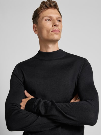 Peek & Cloppenburg Christian Berg MenStrickpullover Mit Turtleneck In Black