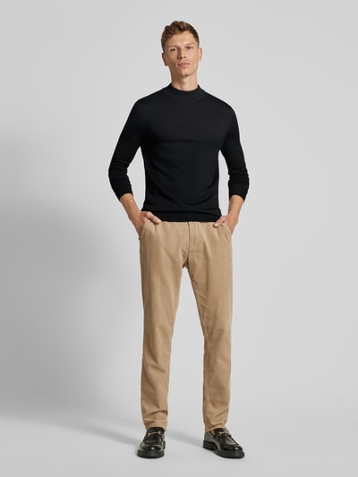 Peek & Cloppenburg Christian Berg MenStrickpullover mit Turtleneck in black