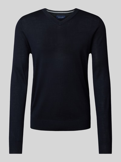Peek & Cloppenburg Christian Berg MenStrickpullover Mit V-Ausschnitt In Marine