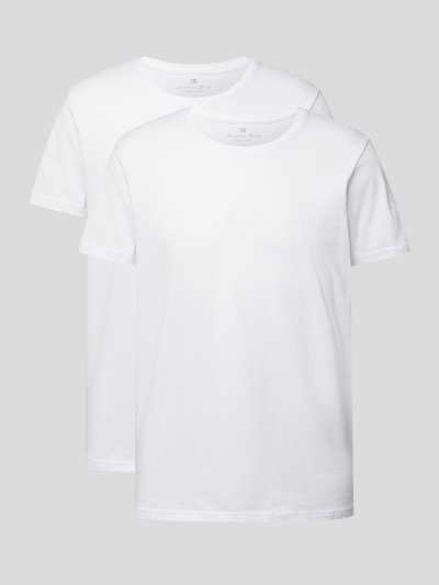Peek & Cloppenburg Christian Berg MenT-Shirt aus Bio-Baumwolle im 2er-Pack in weiss