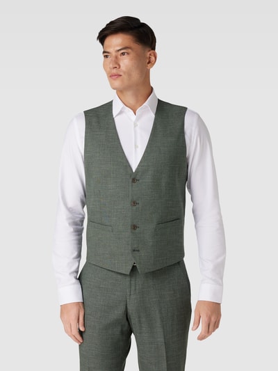 Peek & Cloppenburg Christian Berg MenWeste Mit Leistentaschen In Dunkelgruen