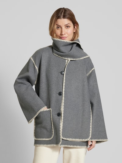 Peek & Cloppenburg Christian Berg Woman SelectionJacke Mit Stehkragen In Mittelgrau