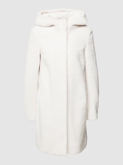 Peek & Cloppenburg Christian Berg Woman SelectionMantel In Teddyfell-Optik Mit Kapuze In Offwhite