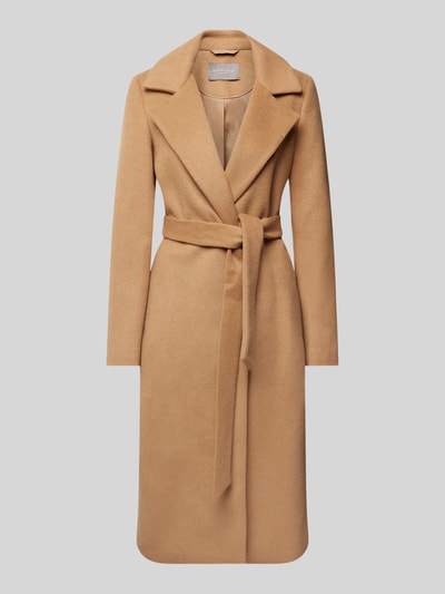 Peek & Cloppenburg Christian Berg Woman SelectionMantel Mit Bindegürtel In Camel Melange