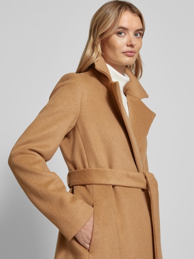 Peek & Cloppenburg Christian Berg Woman SelectionMantel Mit Bindegürtel In Camel Melange