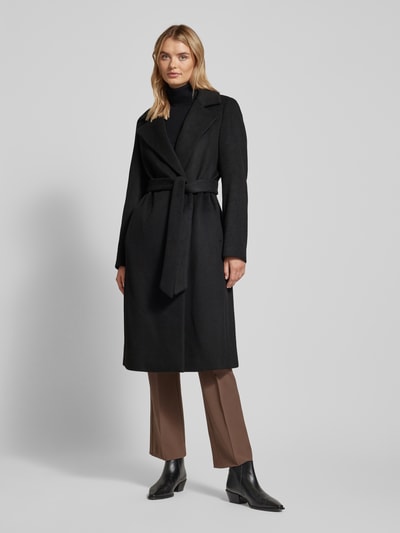 Peek & Cloppenburg Christian Berg Woman SelectionMantel Mit Bindegürtel In Black