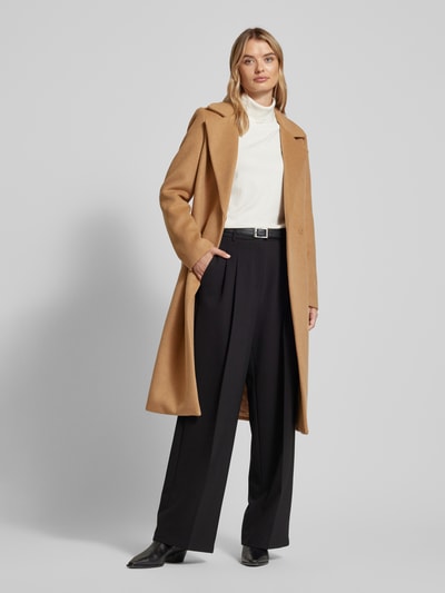 Peek & Cloppenburg Christian Berg Woman SelectionMantel Mit Bindegürtel In Camel Melange