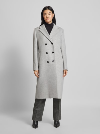 Peek & Cloppenburg Christian Berg Woman SelectionMantel Mit Reverskragen In Hellgrau Melange