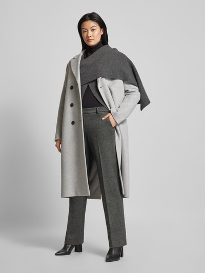 Peek & Cloppenburg Christian Berg Woman SelectionMantel mit Reverskragen in hellgrau melange