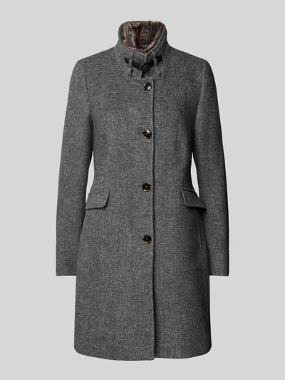 Peek & Cloppenburg Christian Berg Woman SelectionMantel Mit Stehkragen In Anthrazit Melange