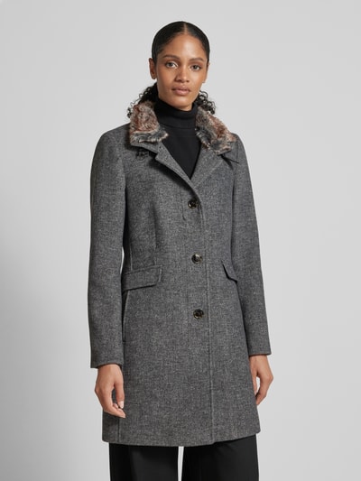 Peek & Cloppenburg Christian Berg Woman SelectionMantel Mit Stehkragen In Anthrazit Melange