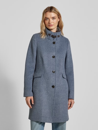 Peek & Cloppenburg Christian Berg Woman SelectionMantel Mit Stehkragen In Dunkelblau Melange
