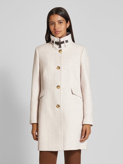 Peek & Cloppenburg Christian Berg Woman SelectionMantel Mit Stehkragen In Sand Melange