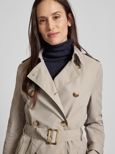 Peek & Cloppenburg Christian Berg Woman SelectionMantel Mit Taillengürtel In Kitt