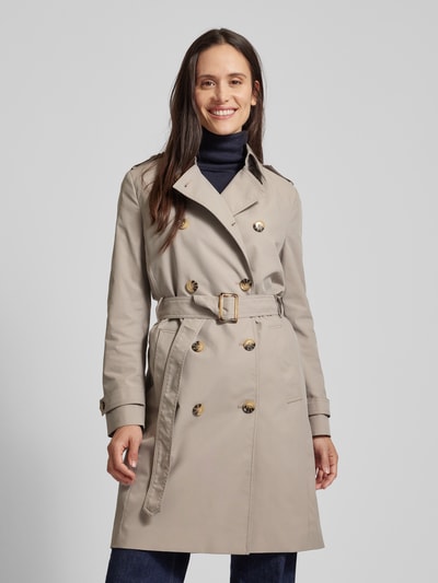 Peek & Cloppenburg Christian Berg Woman SelectionMantel Mit Taillengürtel In Kitt