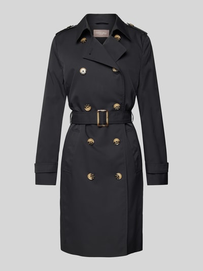 Peek & Cloppenburg Christian Berg Woman SelectionMantel Mit Taillengürtel In Black