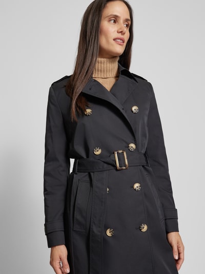 Peek & Cloppenburg Christian Berg Woman SelectionMantel Mit Taillengürtel In Black