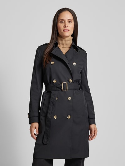 Peek & Cloppenburg Christian Berg Woman SelectionMantel Mit Taillengürtel In Black