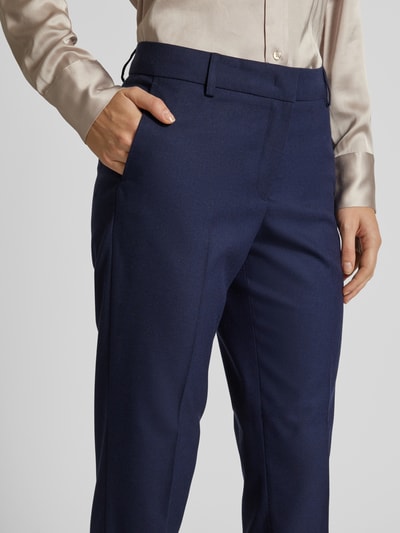 Peek & Cloppenburg Christian Berg Woman SelectionRegular Fit Stoffhose Mit Bügelfalten In Marine