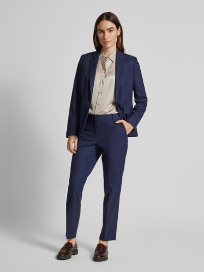 Peek & Cloppenburg Christian Berg Woman SelectionRegular Fit Stoffhose mit Bügelfalten in marine