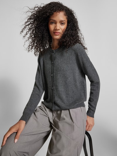 Peek & Cloppenburg Christian Berg WomanCardigan Mit Durchgehender Knopfleiste In Anthrazit Melange