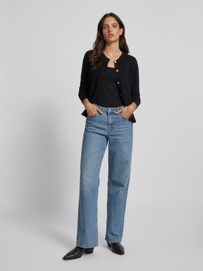 Peek & Cloppenburg Christian Berg WomanCardigan mit durchgehender Knopfleiste in black