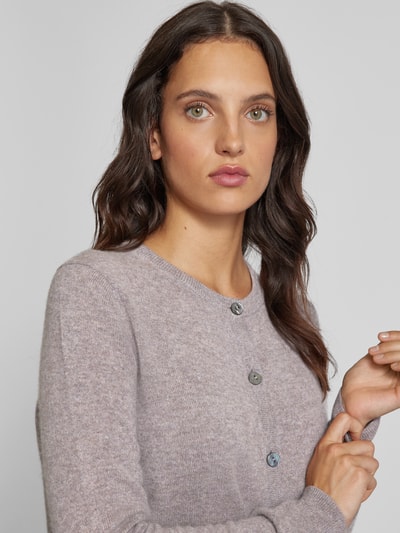 Peek & Cloppenburg Christian Berg WomanCardigan Mit Durchgehender Knopfleiste In Taupe Melange