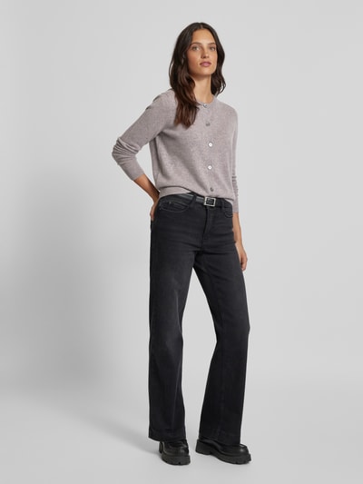 Peek & Cloppenburg Christian Berg WomanCardigan mit durchgehender Knopfleiste in taupe melange