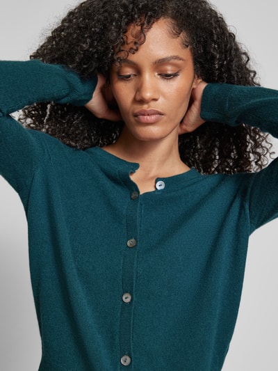 Peek & Cloppenburg Christian Berg WomanCardigan Mit Durchgehender Knopfleiste In Petrol