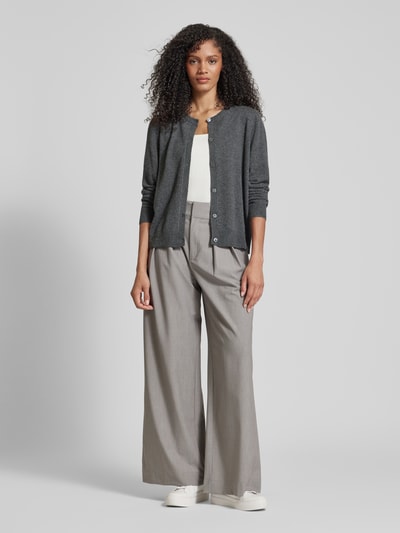 Peek & Cloppenburg Christian Berg WomanCardigan Mit Durchgehender Knopfleiste In Anthrazit Melange