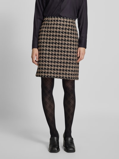 Peek & Cloppenburg Christian Berg WomanKnielanger Rock Mit Strukturmuster In Taupe