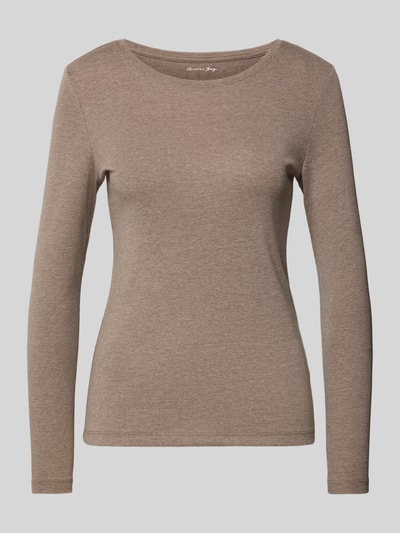 Peek & Cloppenburg Christian Berg WomanLongsleeve Mit Rundhalsausschnitt In Taupe Melange