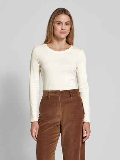 Peek & Cloppenburg Christian Berg WomanLongsleeve Mit Rundhalsausschnitt In Offwhite