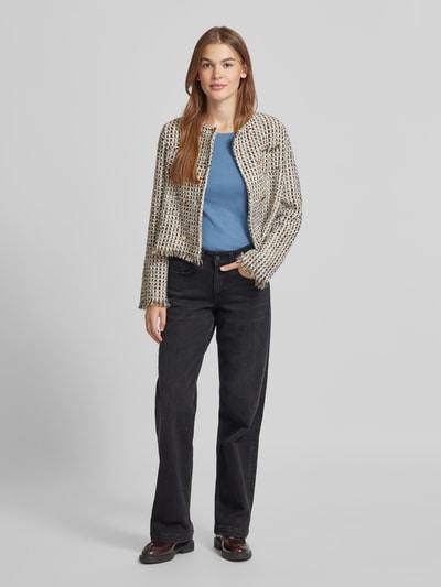Peek & Cloppenburg Christian Berg WomanLongsleeve mit Rundhalsausschnitt in rauchblau