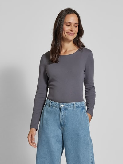 Peek & Cloppenburg Christian Berg WomanLongsleeve Mit Rundhalsausschnitt In Mittelgrau