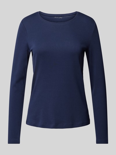 Peek & Cloppenburg Christian Berg WomanLongsleeve Mit Rundhalsausschnitt In Dunkelblau