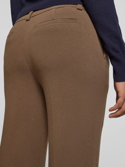 Peek & Cloppenburg Christian Berg WomanRegular Fit Stoffhose Mit Strukturmuster In Mittelbraun