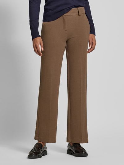 Peek & Cloppenburg Christian Berg WomanRegular Fit Stoffhose Mit Strukturmuster In Mittelbraun