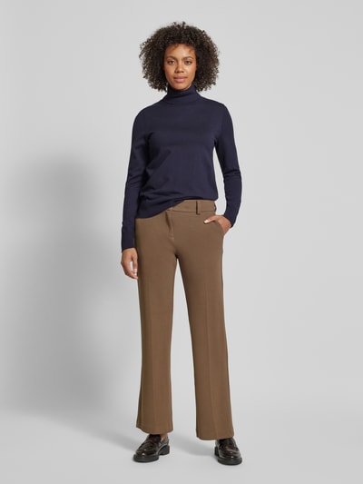 Peek & Cloppenburg Christian Berg WomanRegular Fit Stoffhose mit Strukturmuster in mittelbraun