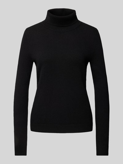 Peek & Cloppenburg Christian Berg WomanRollkragenpullover Mit Gerippten Abschlüssen In Black