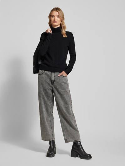 Peek & Cloppenburg Christian Berg WomanRollkragenpullover mit gerippten Abschlüssen in black