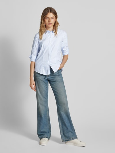 Peek & Cloppenburg Christian Berg WomanSlim Fit Hemdbluse mit Manschetten in blau