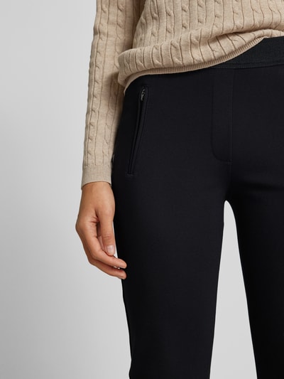 Peek & Cloppenburg Christian Berg WomanSlim Fit Stoffhose Mit Reißverschlusstaschen In Black