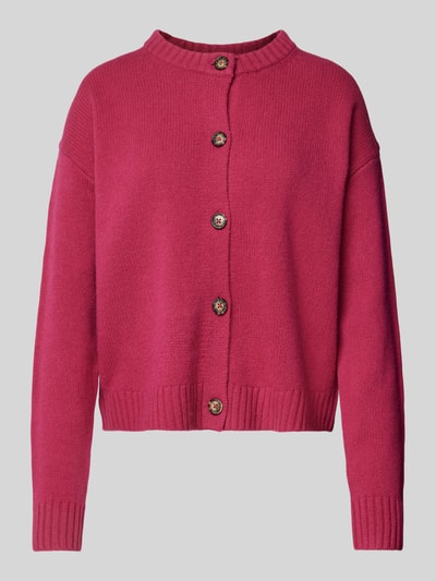 Peek & Cloppenburg Christian Berg WomanStrickjacke Aus Wolle Mit Rundhalsausschnitt In Pink