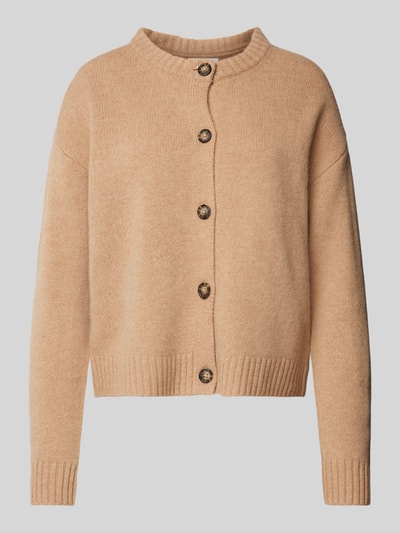 Peek & Cloppenburg Christian Berg WomanStrickjacke Aus Wolle Mit Rundhalsausschnitt In Camel