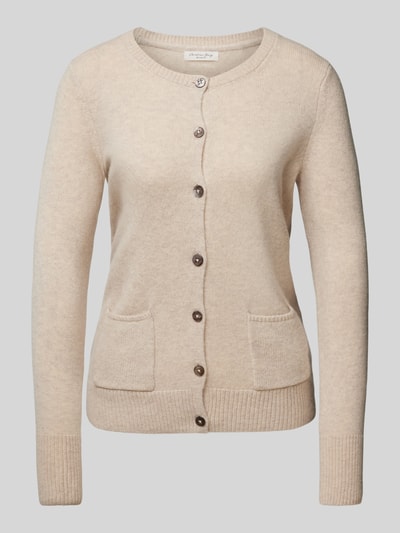 Peek & Cloppenburg Christian Berg WomanStrickjacke Mit Aufgesetzten Eingrifftaschen In Beige Melange