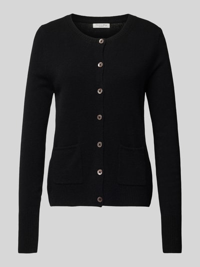 Peek & Cloppenburg Christian Berg WomanStrickjacke Mit Aufgesetzten Eingrifftaschen In Black